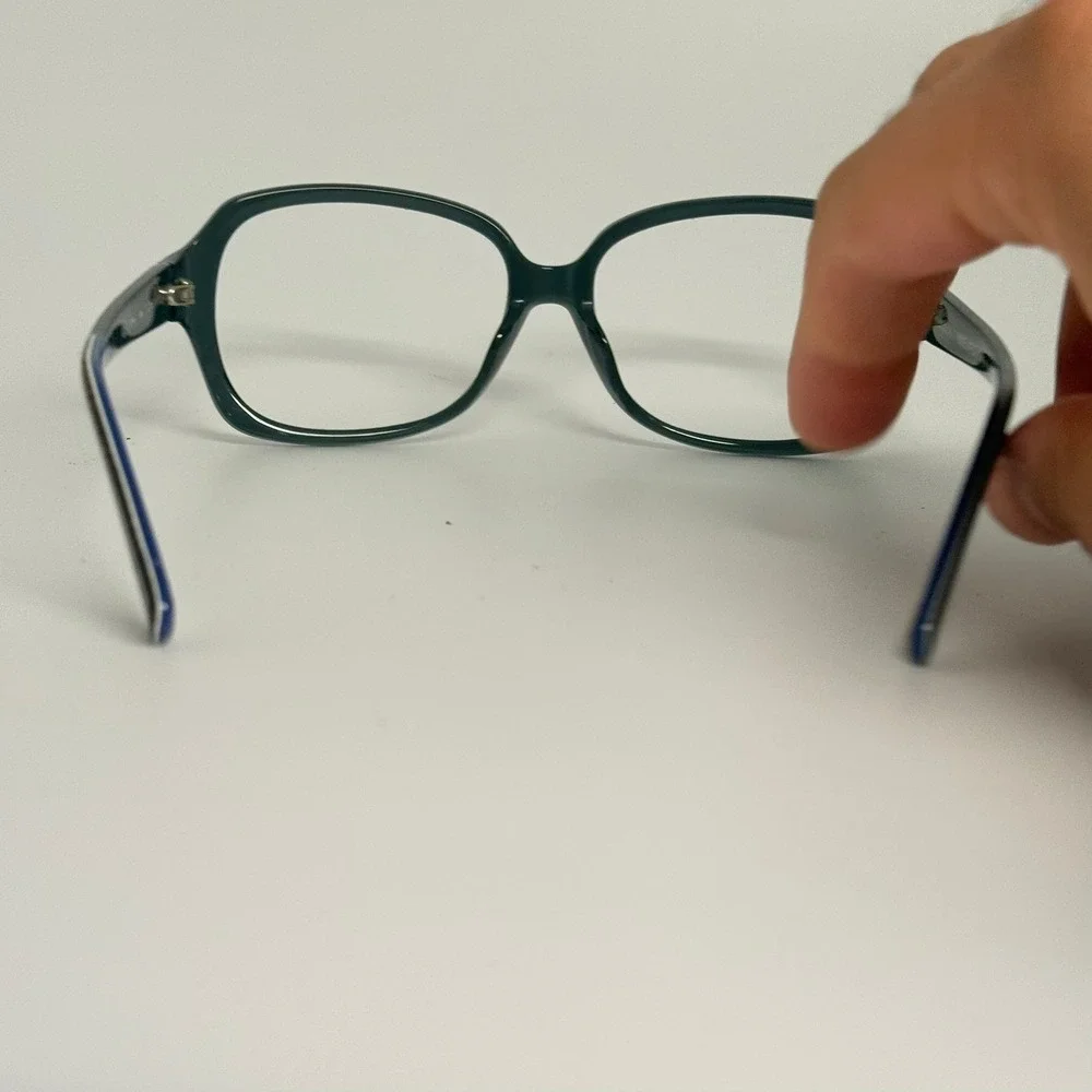 Nine West Womens Square Eyeglass Frames Teal Blue Tortoise 57-16-130 NW5088